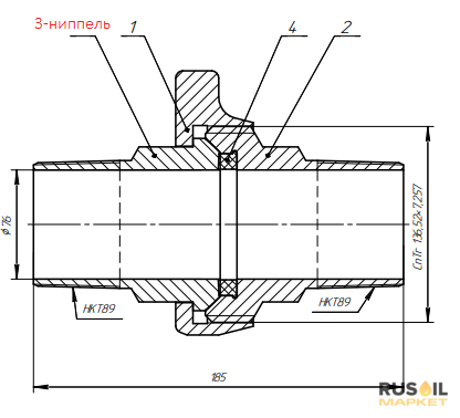 БРС.76.40.13.03 Ниппель БРС3-НКТ89