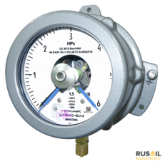Манометры, вакуумметры и мановакуумметры показывающие сигнализирующие взрывозащищённые ДМ2005Сг1Ех, ДВ2005Сг1Ех и ДА2005Сг1Ех 